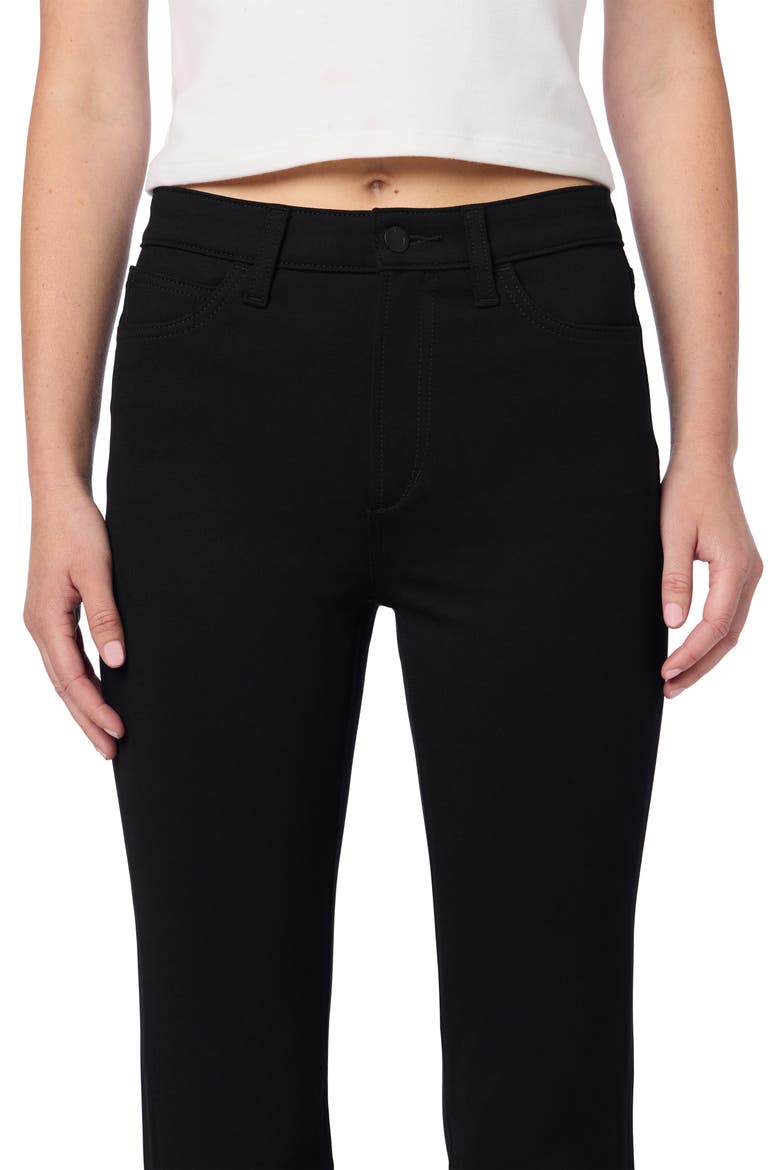 High Waist Bootcut Ponte Pants, Alternate, color, BLACK