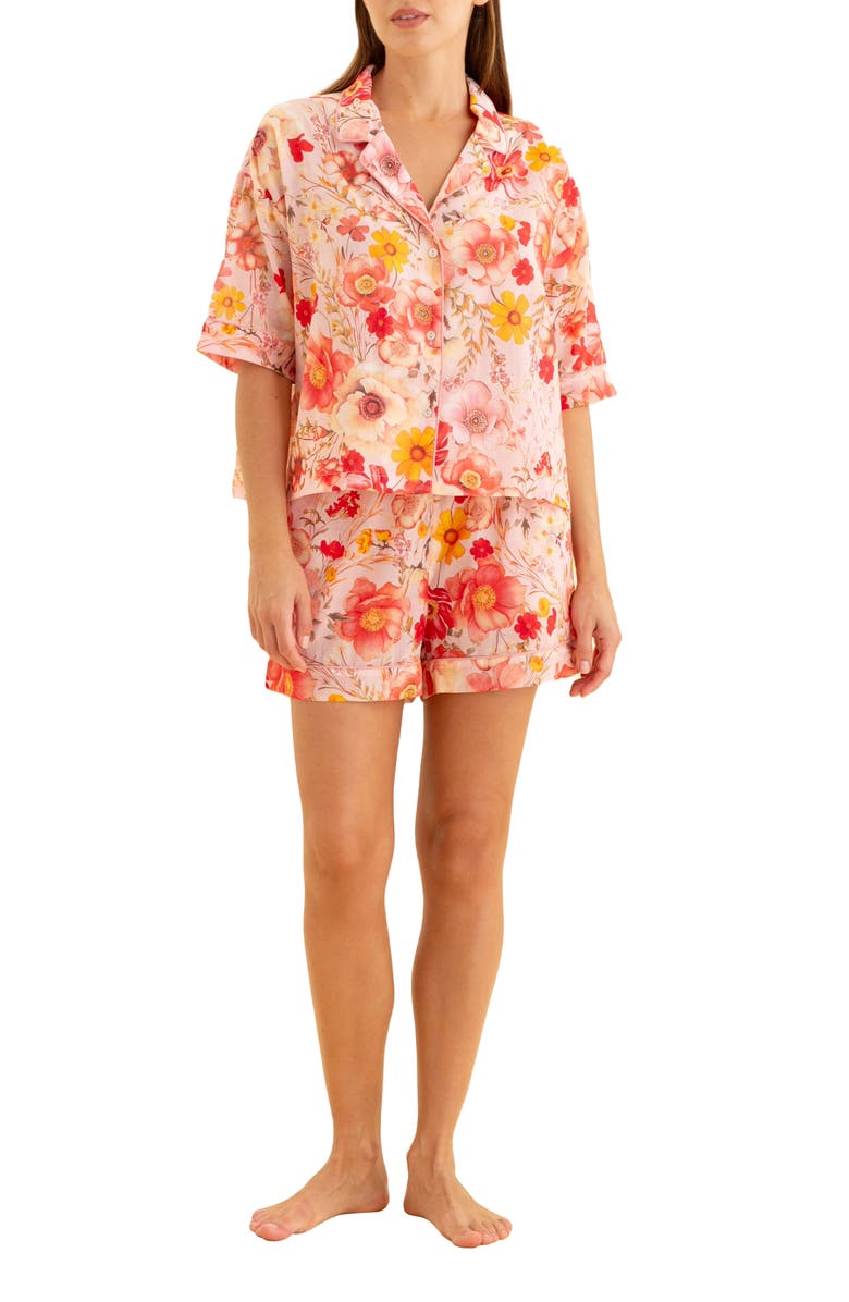 Papinelle Lexi Cotton Voile Short Pajamas, Main, color, 