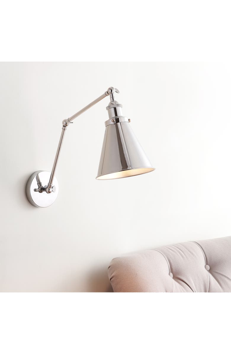 JONATHAN Y Rover Adjustable Arm Metal LED Wall Sconce, Alternate, color, Chrome