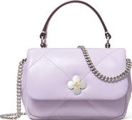 Tory Burch Micro Kira Clover Diamond Quilted Top Handle Bag