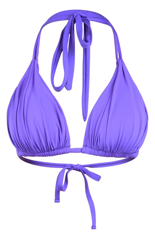 Shop La Blanca Island Goddess Halter Bikini Top In Ultraviolet