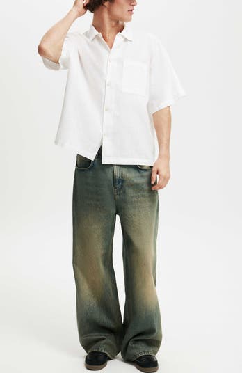 Men's Eli Linen Blend Short Sleeve Shirt