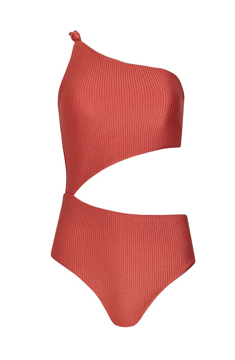 KIBYS Sunset Bazaar Hannah Trikini One Piece, Alternate, color, Terracota Rusty Copper