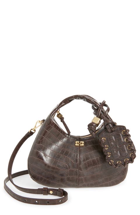 Mini Hobo Leather Top Handle Bag