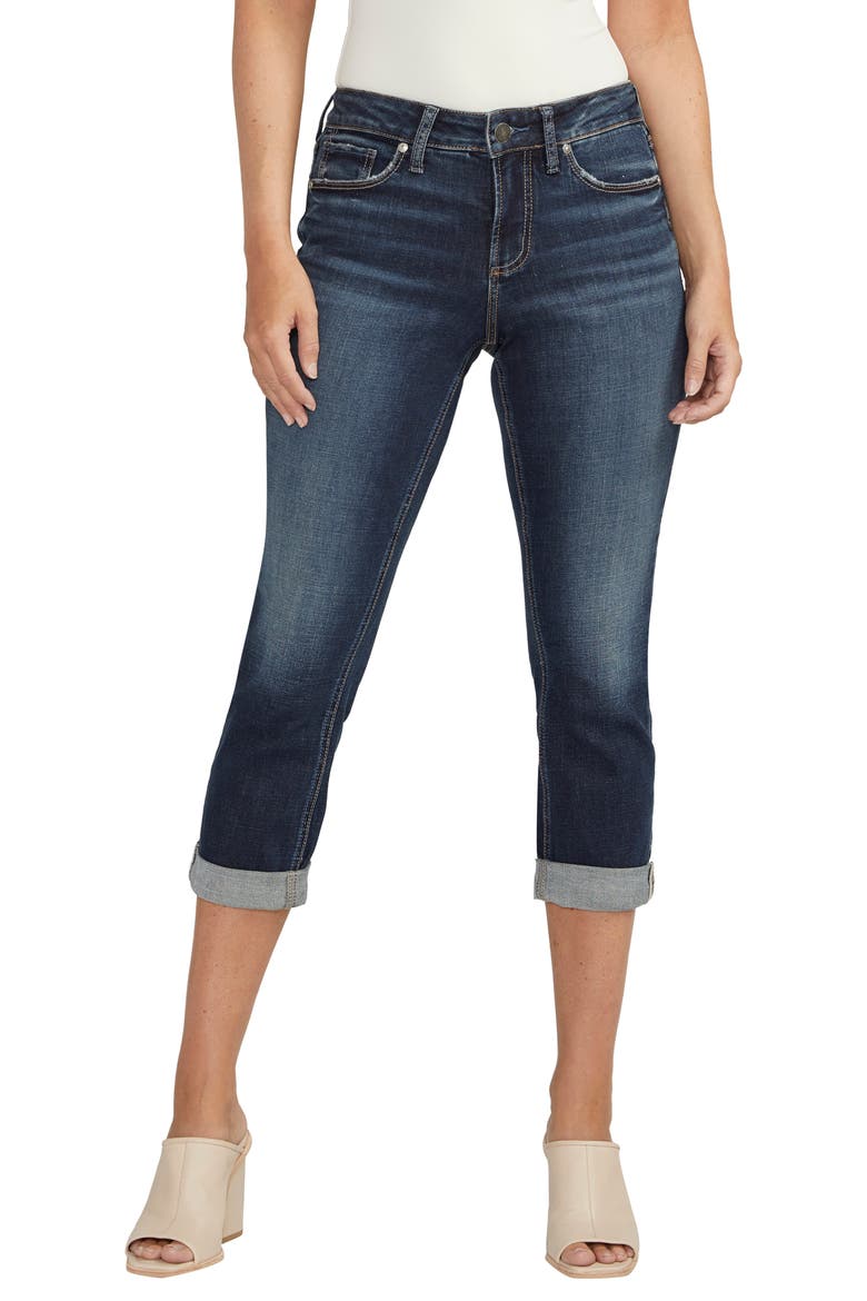Suki Luxe Stretch Curvy Capri Jeans, Main, color, INDIGO