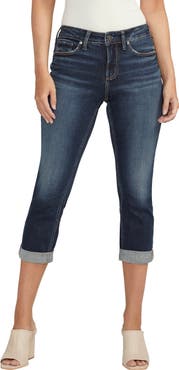 Silver Jeans Co. Suki Luxe Stretch Curvy Capri Jeans