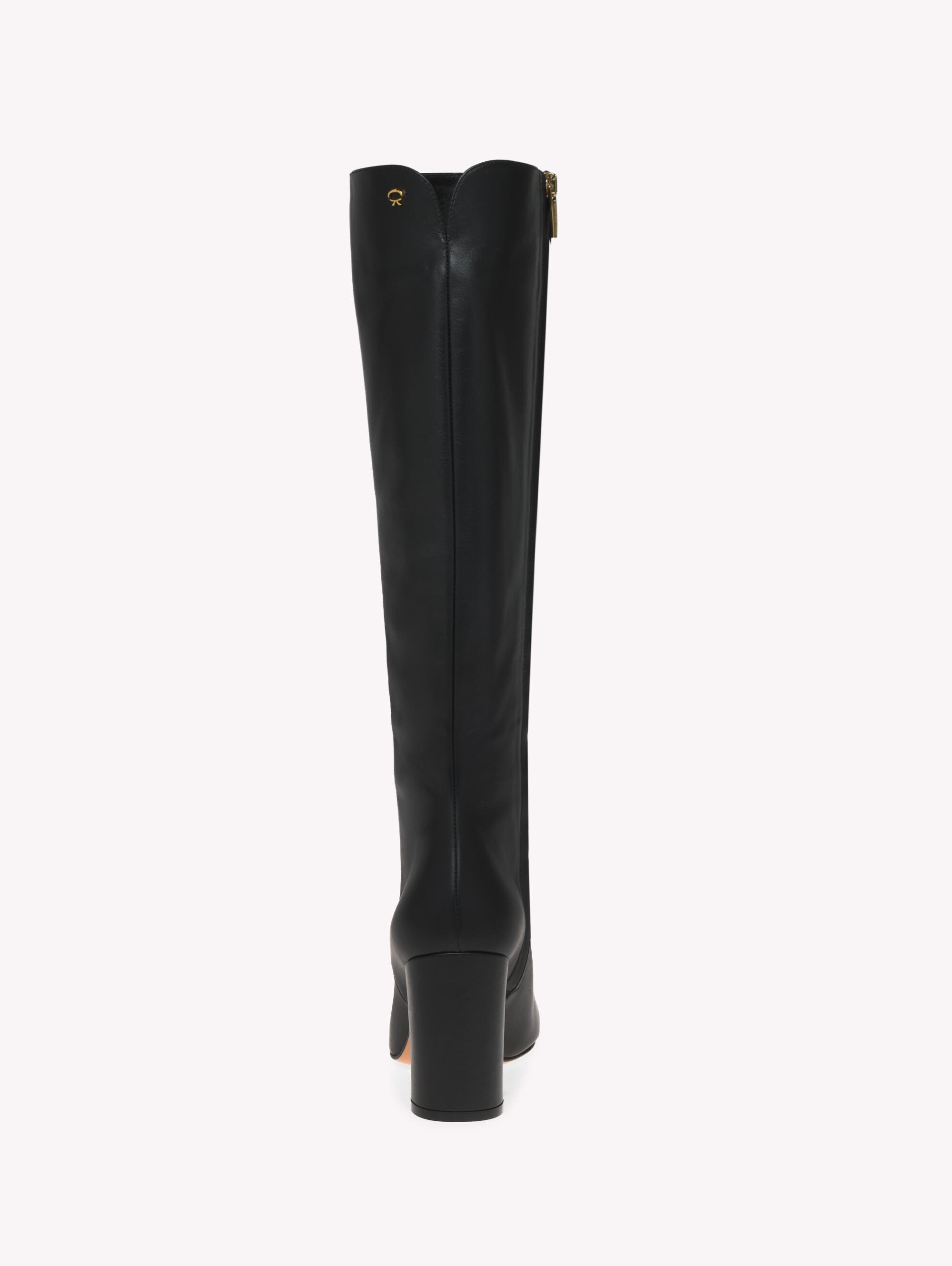 Lyell Boots, Alternate, color, Black Calf Leather