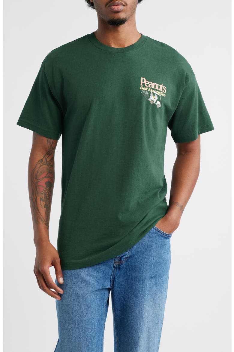 Peanuts Golf Associate Graphic T-Shirt, Main, color, FOREST