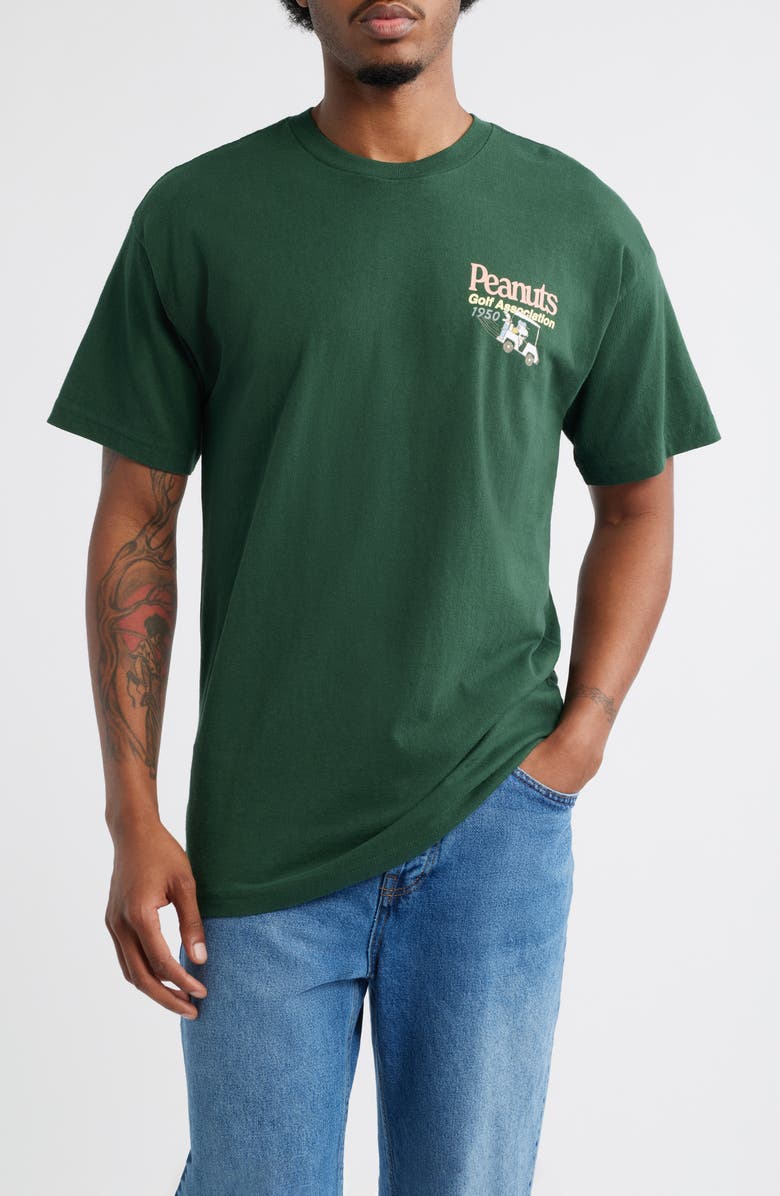 The Forecast Agency Peanuts Golf Associate Graphic T-Shirt, Main, color, Forest