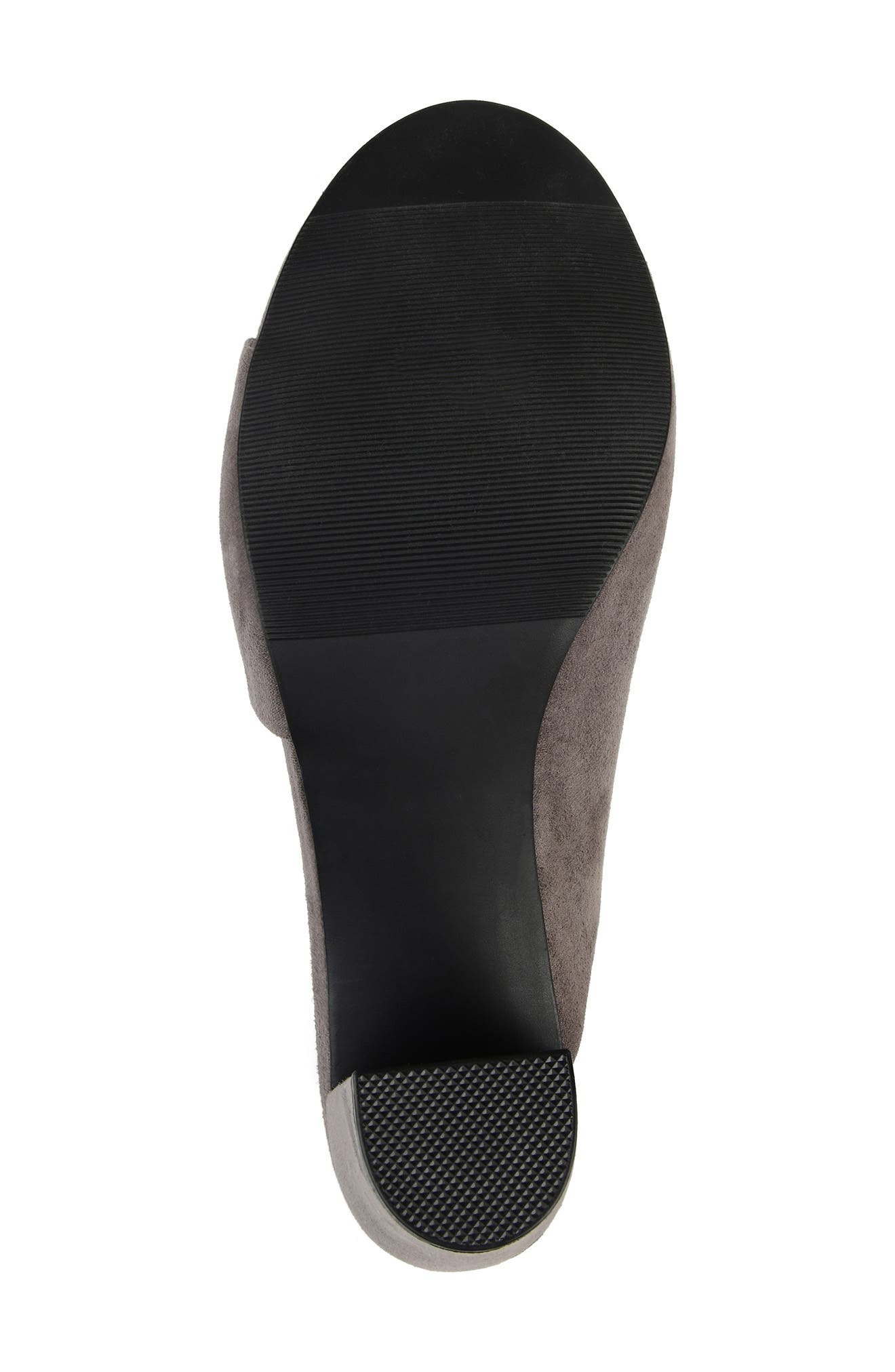 Journee Collection Allea Block Heel Mule - Wide Width, Alternate, color, Grey