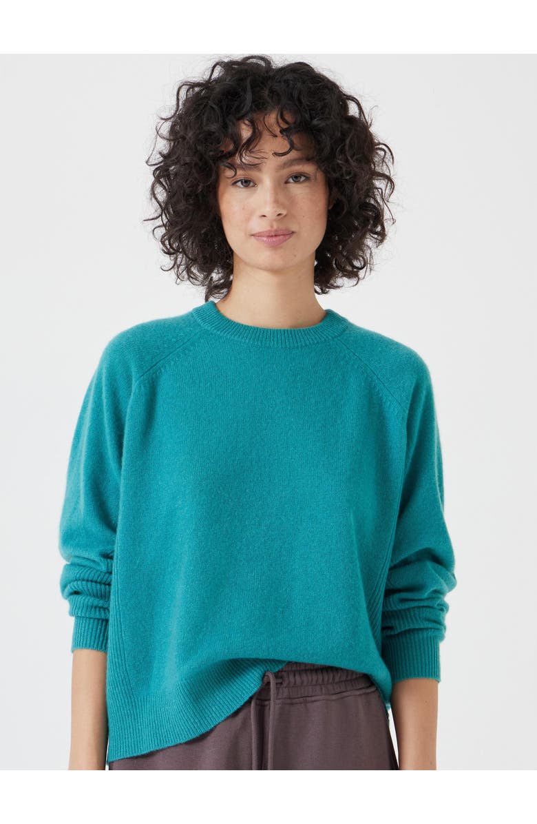 Hush Jasmine Cashmere Rib Detail Sweater, Main, color, Green