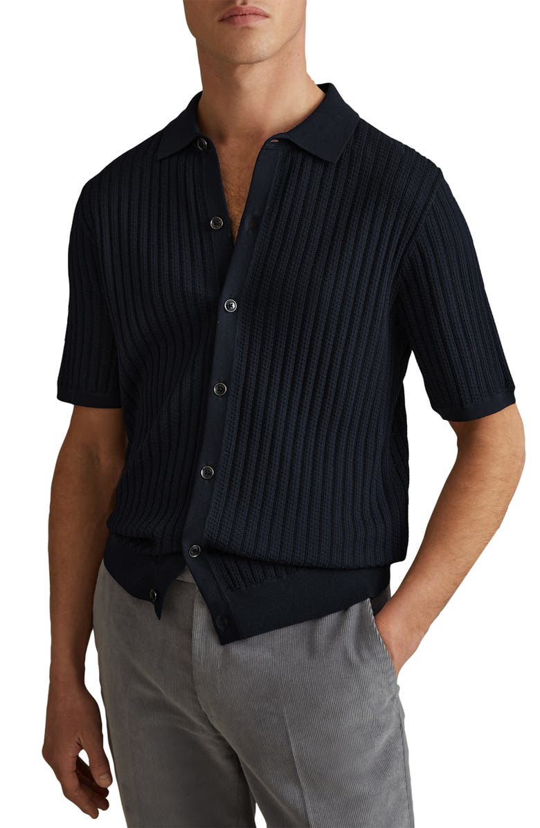 Reiss Murray Short Sleeve Cardigan, Main, color, 