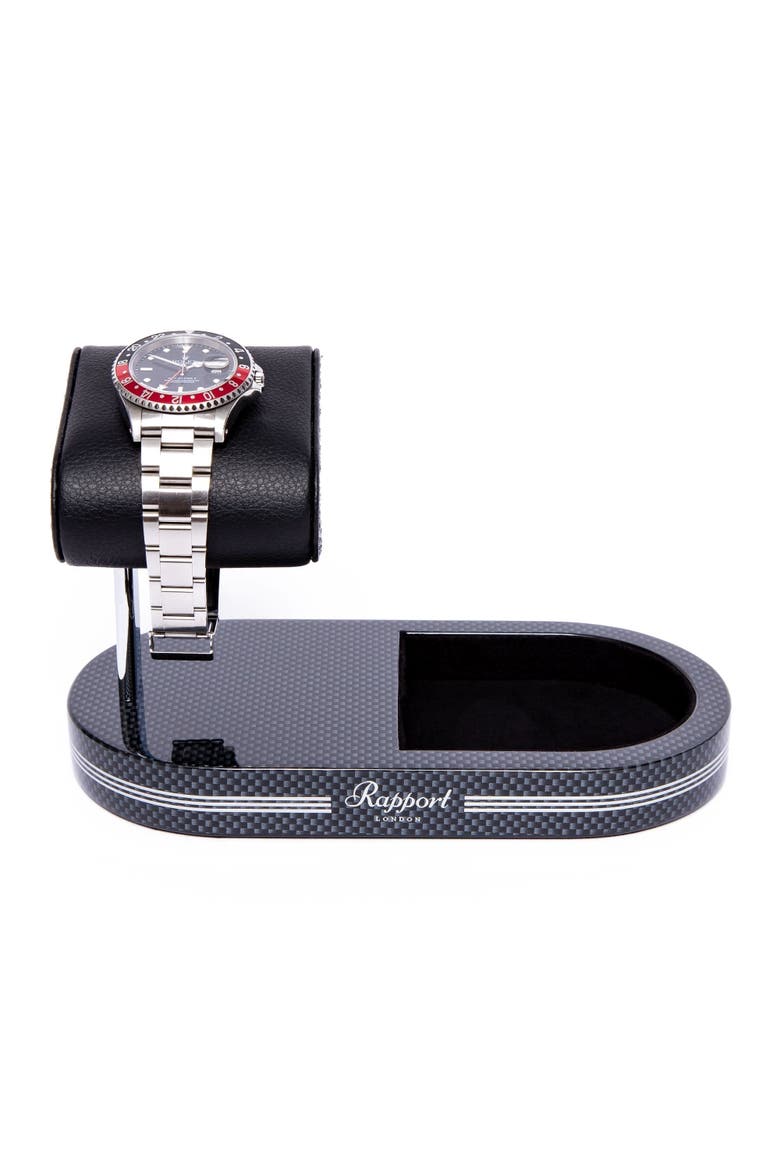 WATCH STAND WITH TRAY, Main, color, Carbon Fibre