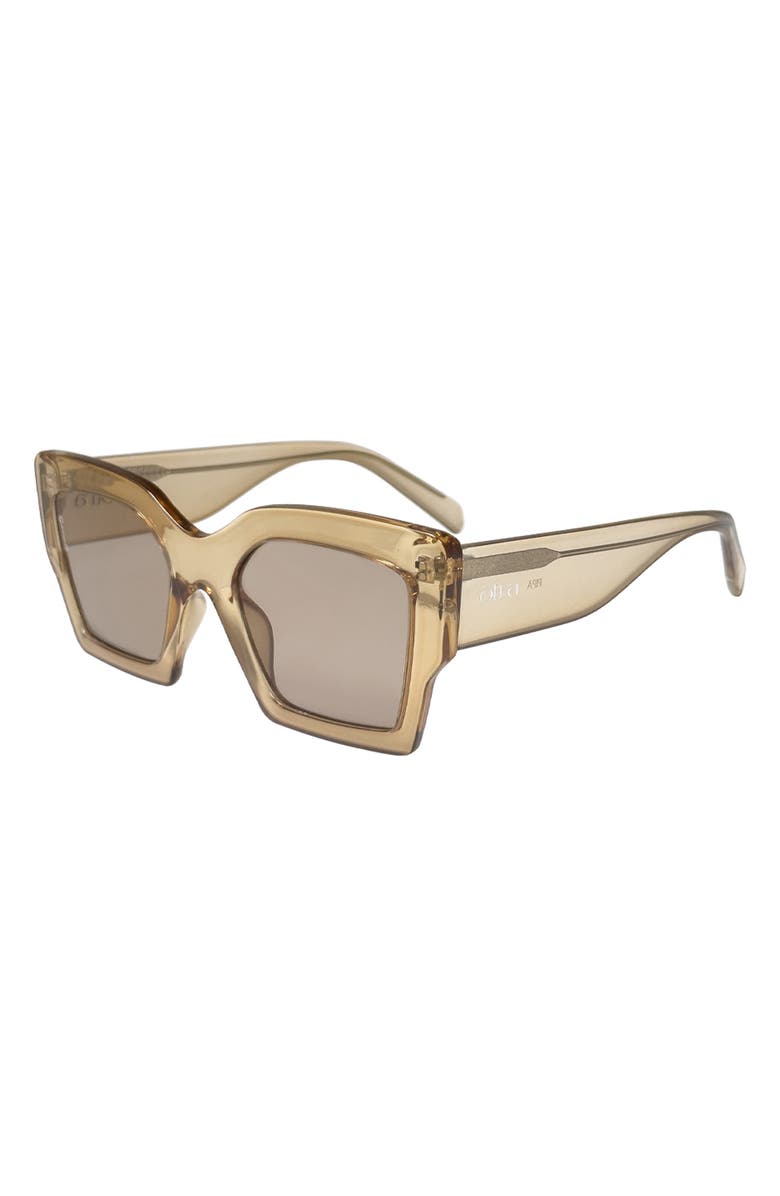 OTRA Pipa 54mm Square Sunglasses, Alternate, color, Trans Gold/ Brown