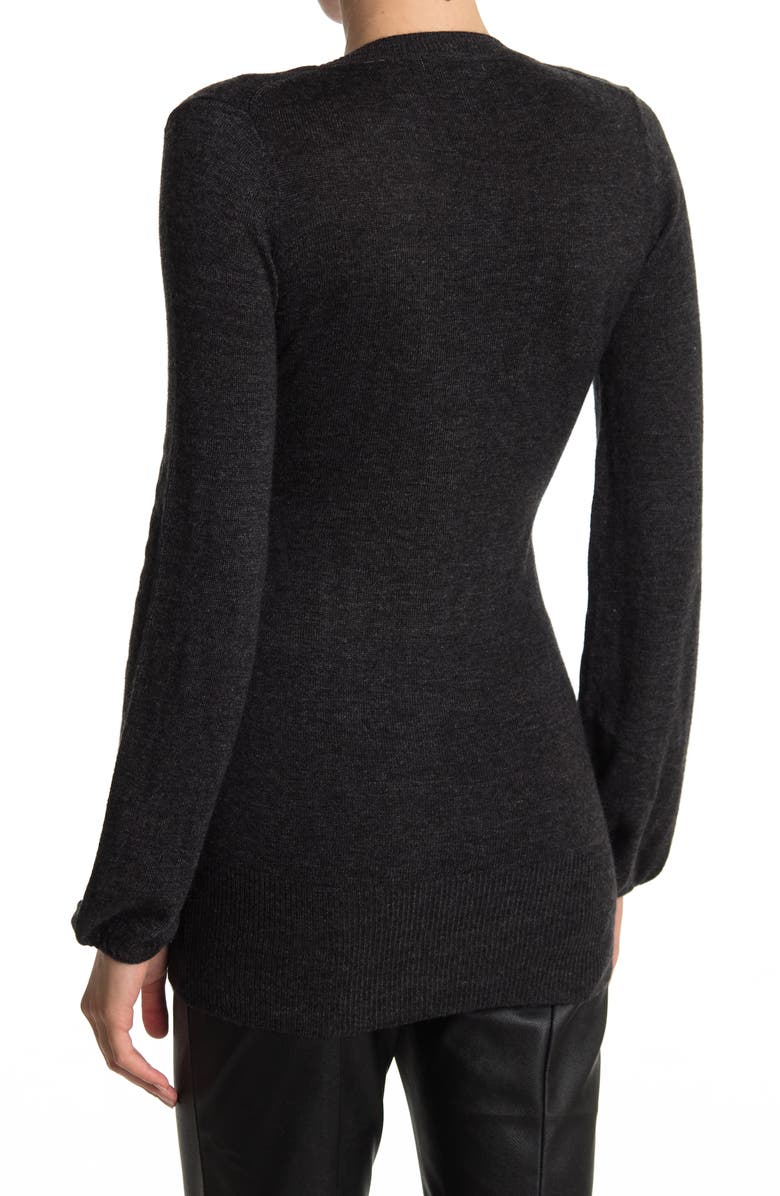 Vertigo Paris Vertigo Balloon Sleeve Henley Sweater, Alternate, color,