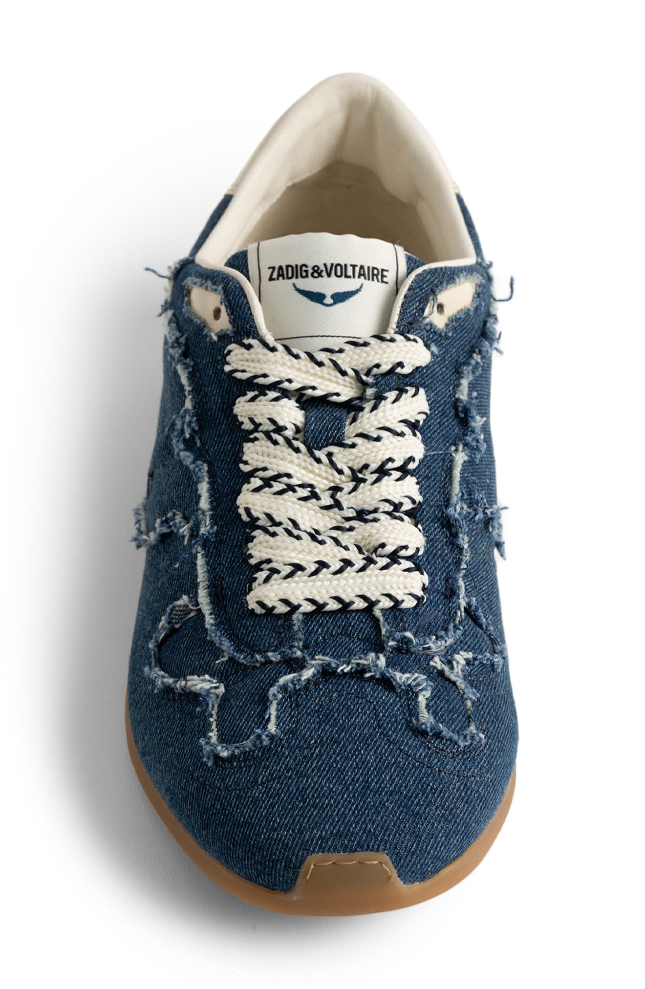 Zadig & Voltaire ZV Denim Dance Sneaker, Alternate, color, Silent