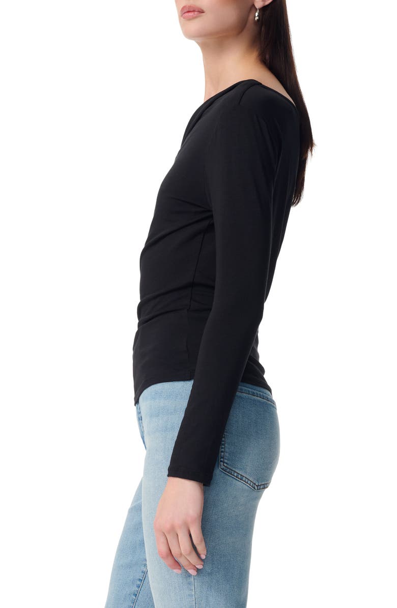 Robert Rodriguez Simonette Twisted One-Shoulder Long Sleeve Top, Alternate, color, Black Beauty