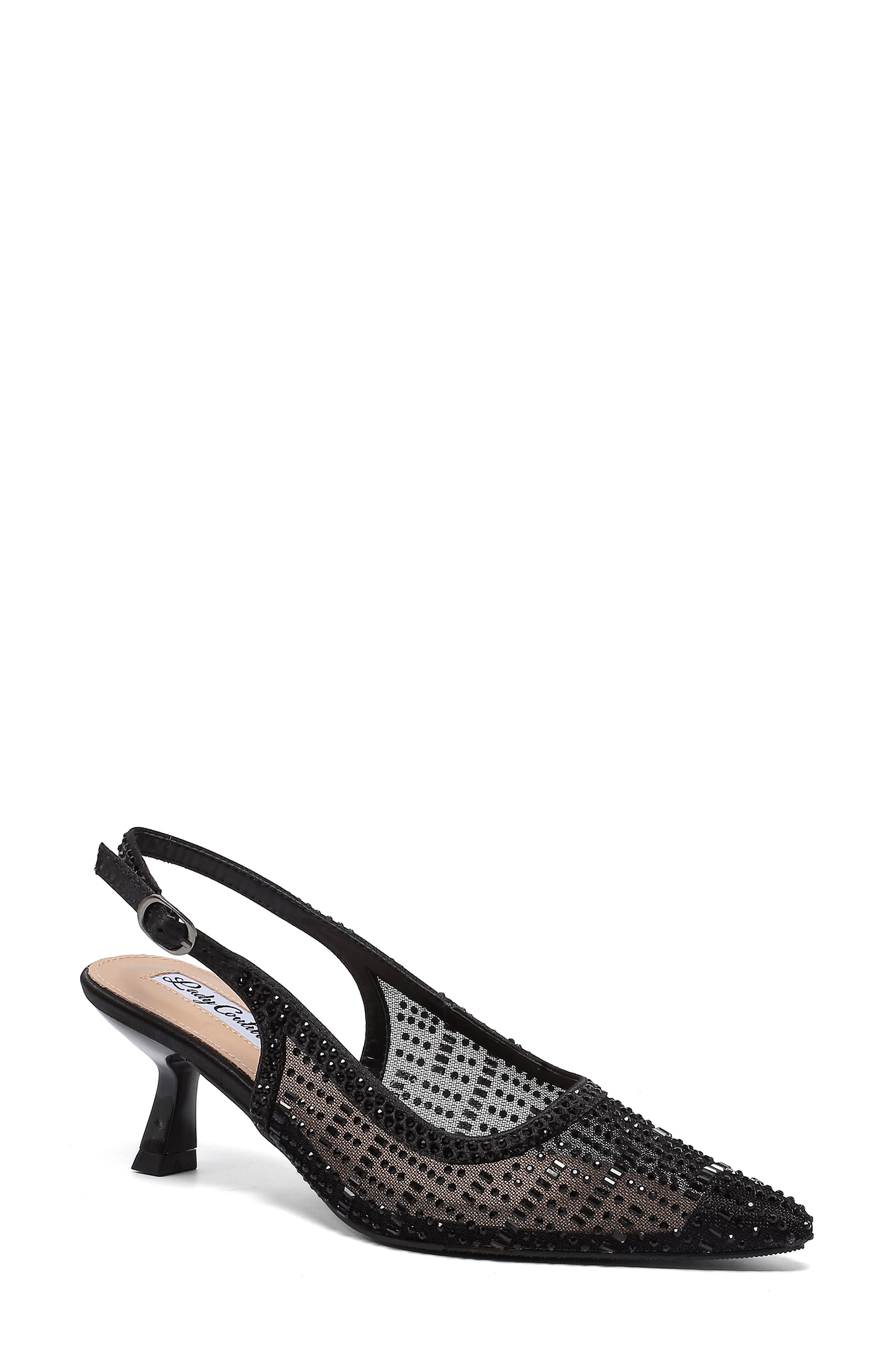 LADY COUTURE Linda Kitten Heel Slingback Pump