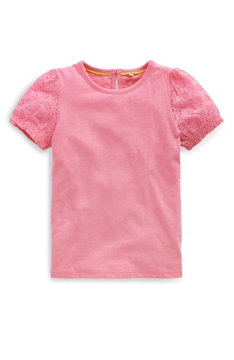 Kids' Embroidered Eyelet Accent Cotton Top (Toddler, Little Kid & Big Kid)