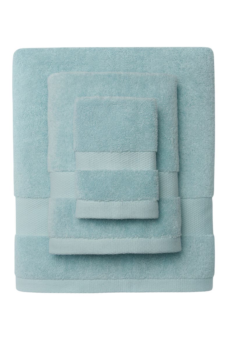 Bello Nuovo Combed Cotton Bath Towel, Alternate, color, AQUA