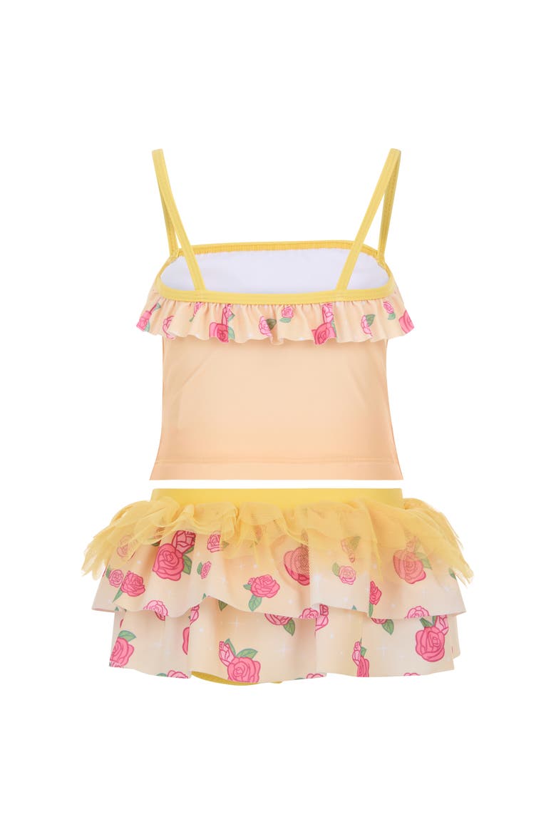 Princess 2-Piece Swimwear Tankini and Skirt Set, Alternate, color, Belle Peach Yellow