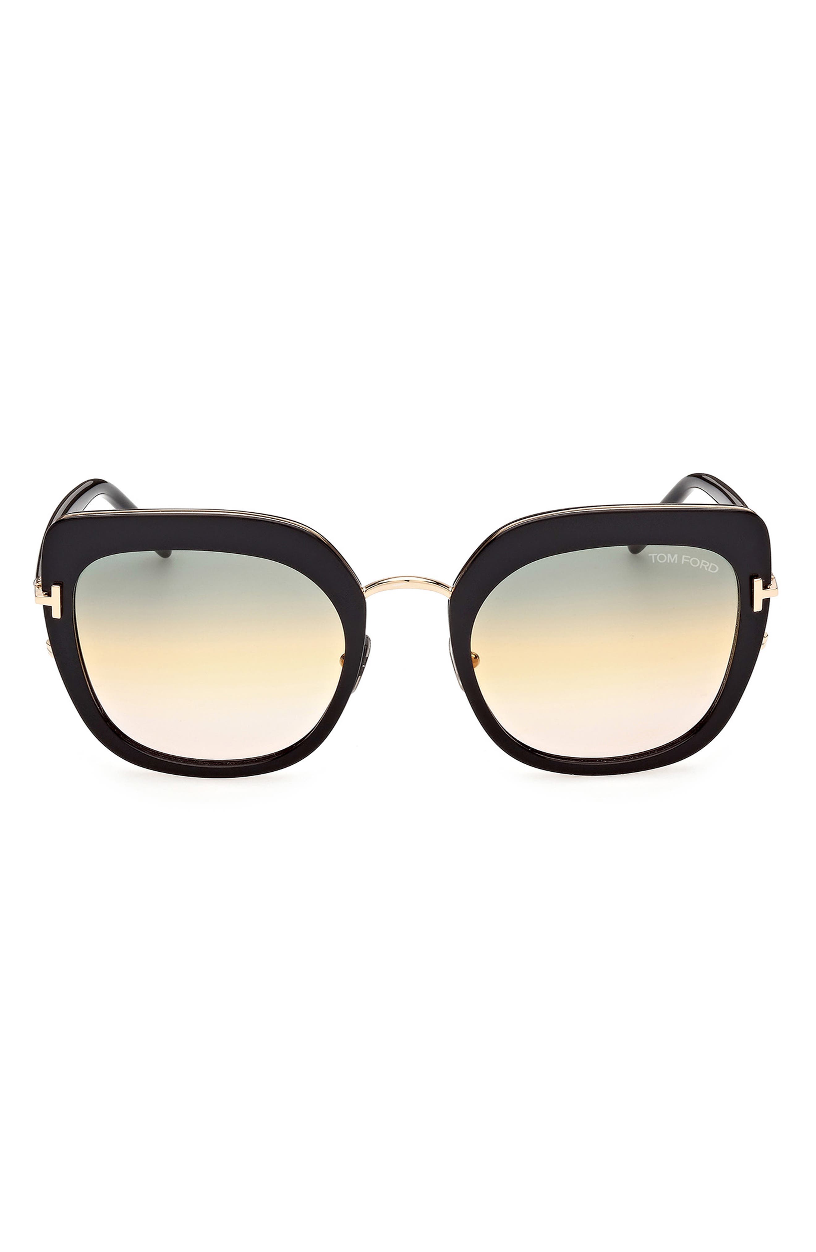 TOM FORD Virginia 55mm Gradient Square Sunglasses