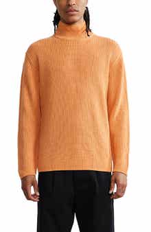 NN07 Rib Mock Neck Wool Blend Sweater