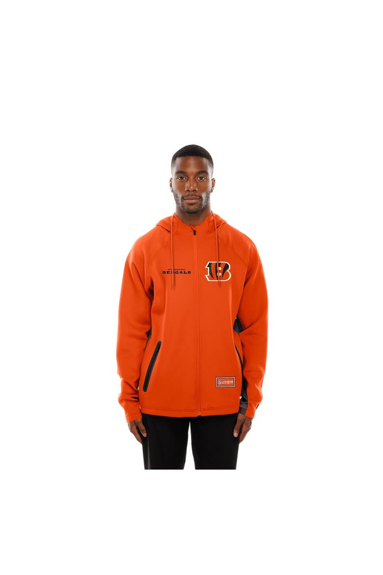 Men's New Era  Orange Cincinnati Bengals Combine Authentic Raglan Scuba Full-Zip Hoodie, Alternate, color, Orange