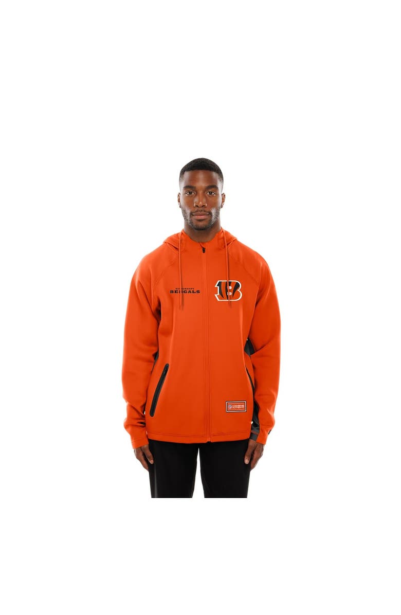 New Era Men's New Era  Orange Cincinnati Bengals Combine Authentic Raglan Scuba Full-Zip Hoodie, Alternate, color, Orange