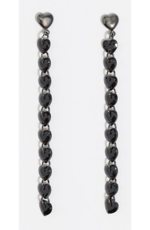 Bimba Y Lola Heart Earrings In Black