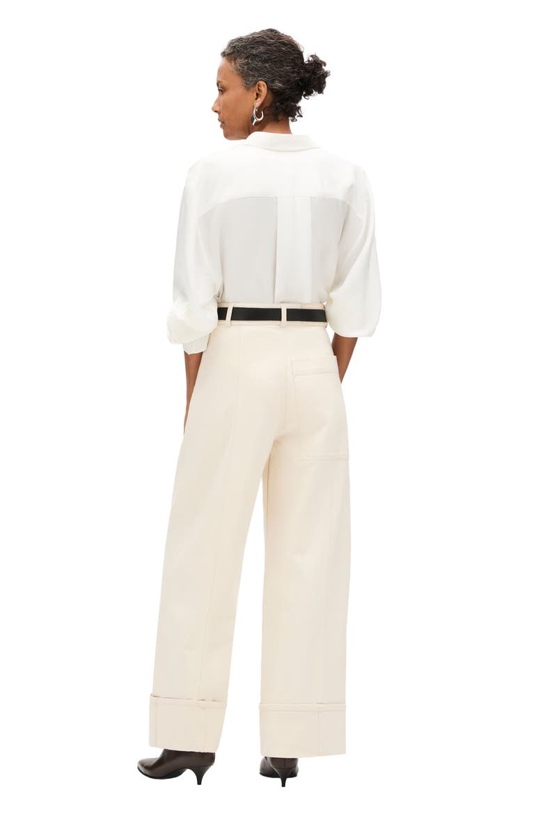 Denim Cuff Pant, Alternate, color, Ecru