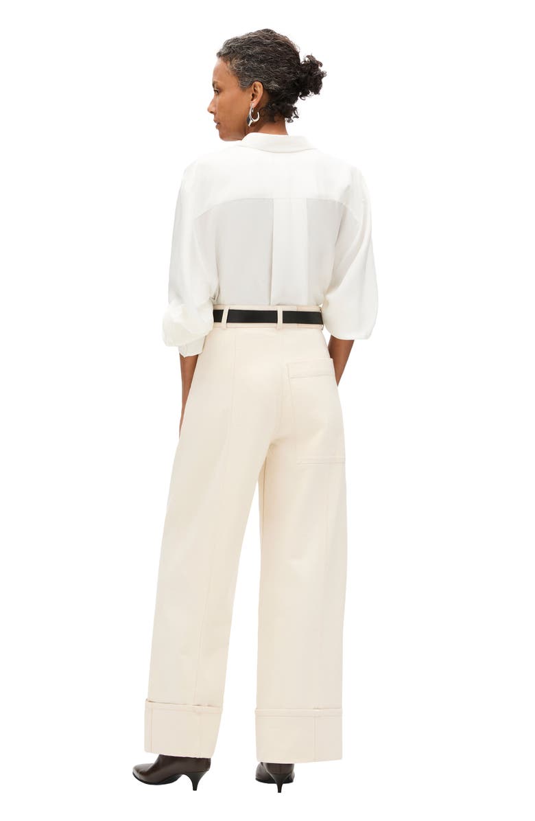 Another Tomorrow Denim Cuff Pant, Alternate, color, Ecru