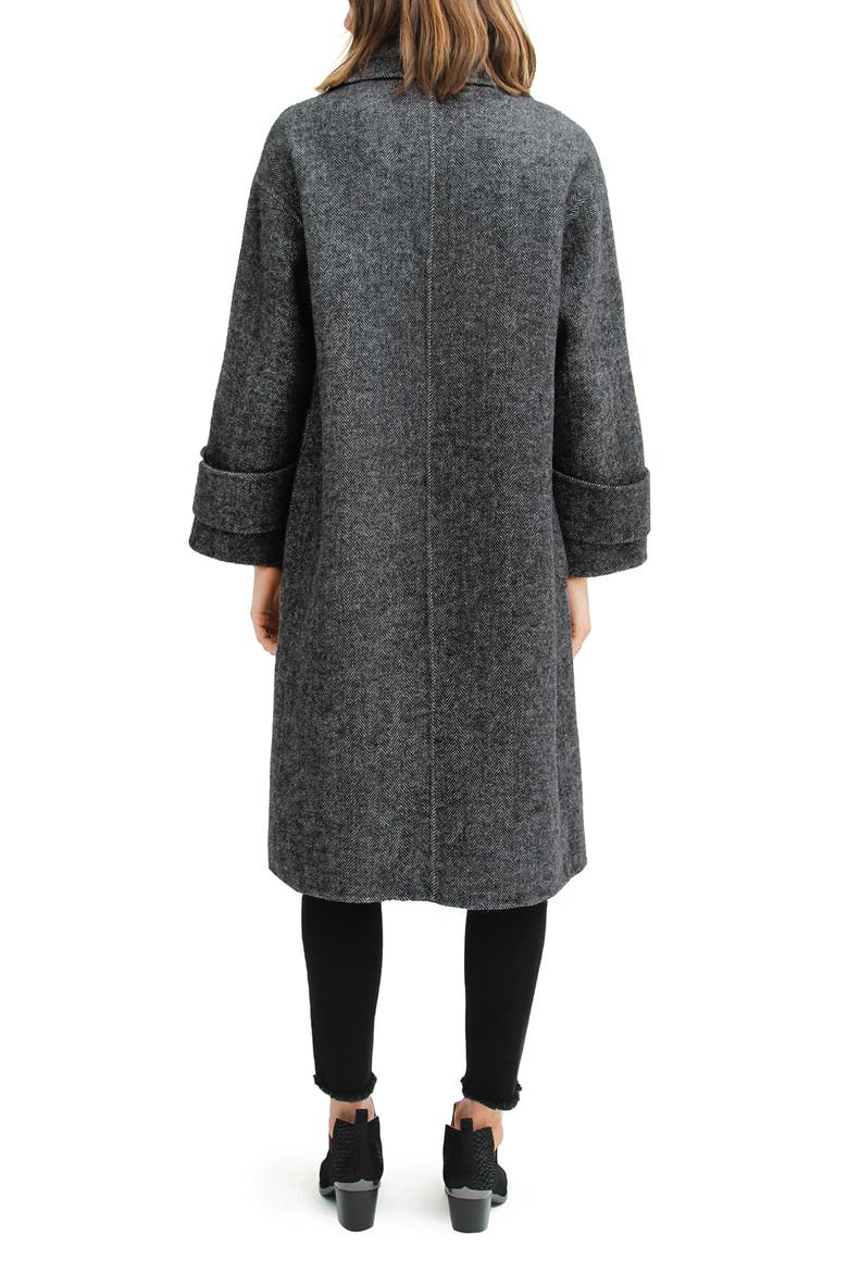 BELLE AND BLOOM Rumor Has It Wool Blend Coat, Alternate, color, CHARCOAL
