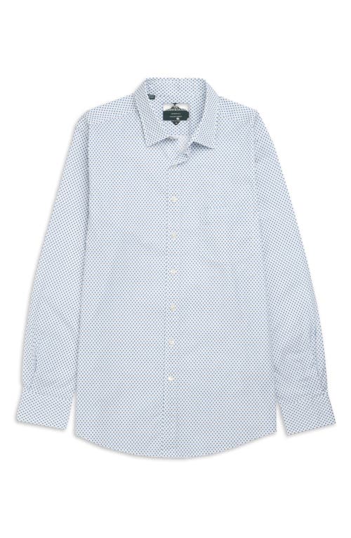 Rodd & Gunn Samson Bay Sports Fit Diamond Print Cotton Button-up Shirt In White