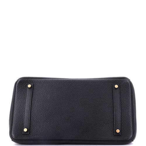 Pre-owned Hermes  Hermes Birkin Handbag Black Togo With Gold Hardware 35 In Black