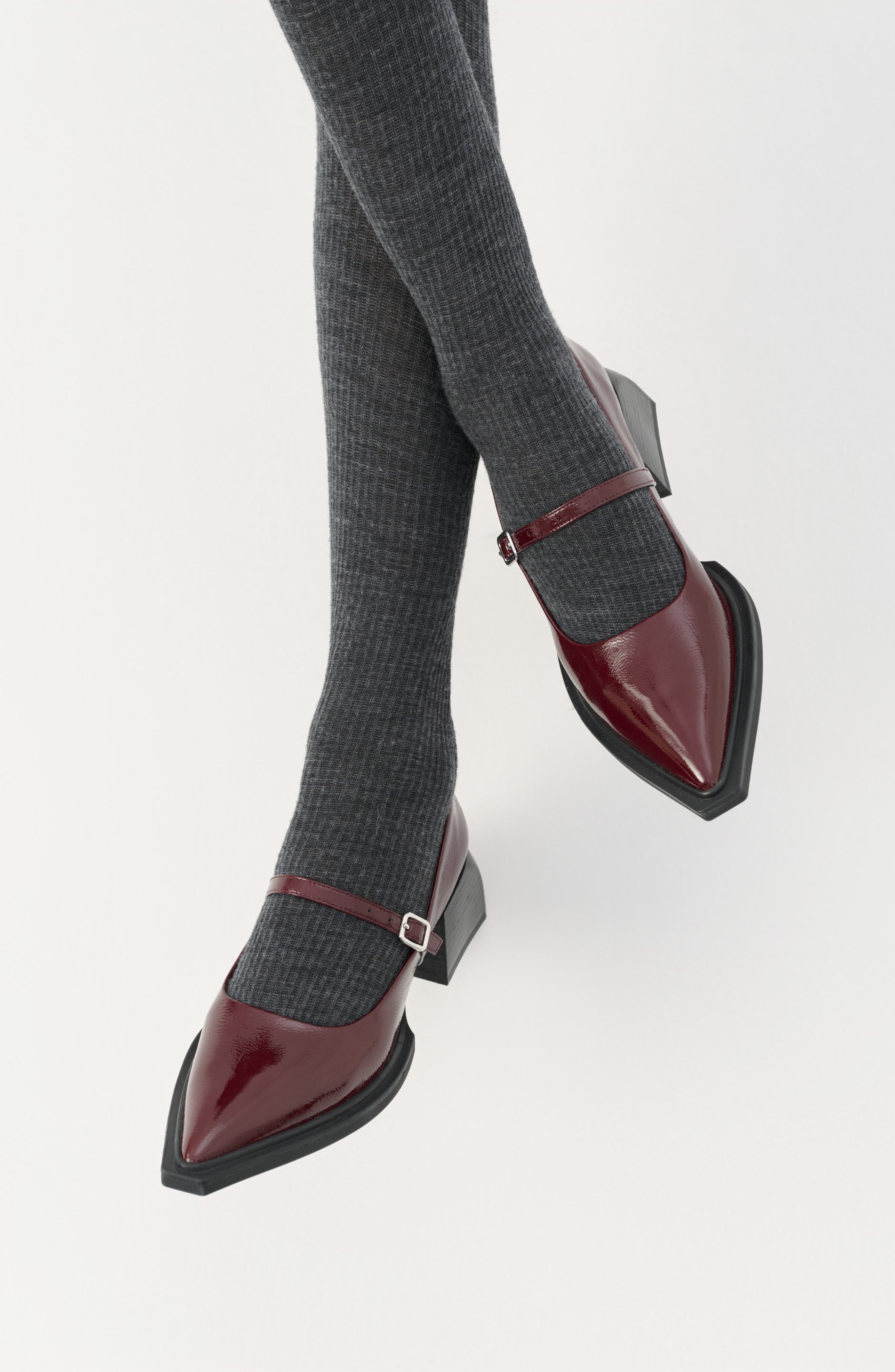 Vagabond Shoemakers Vivian Pointed Toe Mary Jane Pump, Alternate, color, Cherry Leather