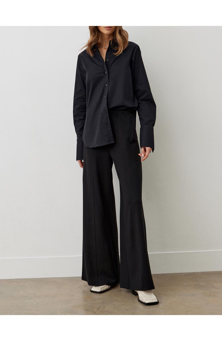 Finery London Matilda Ponte Jersey Pants, Alternate, color, Black