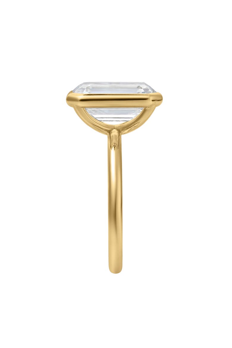 Alessia 14K Gold Emerald Cut Lab Grown Diamond Bezel Solitaire Engagement Ring - 3 cts, Alternate, color, 14K Yellow Gold
