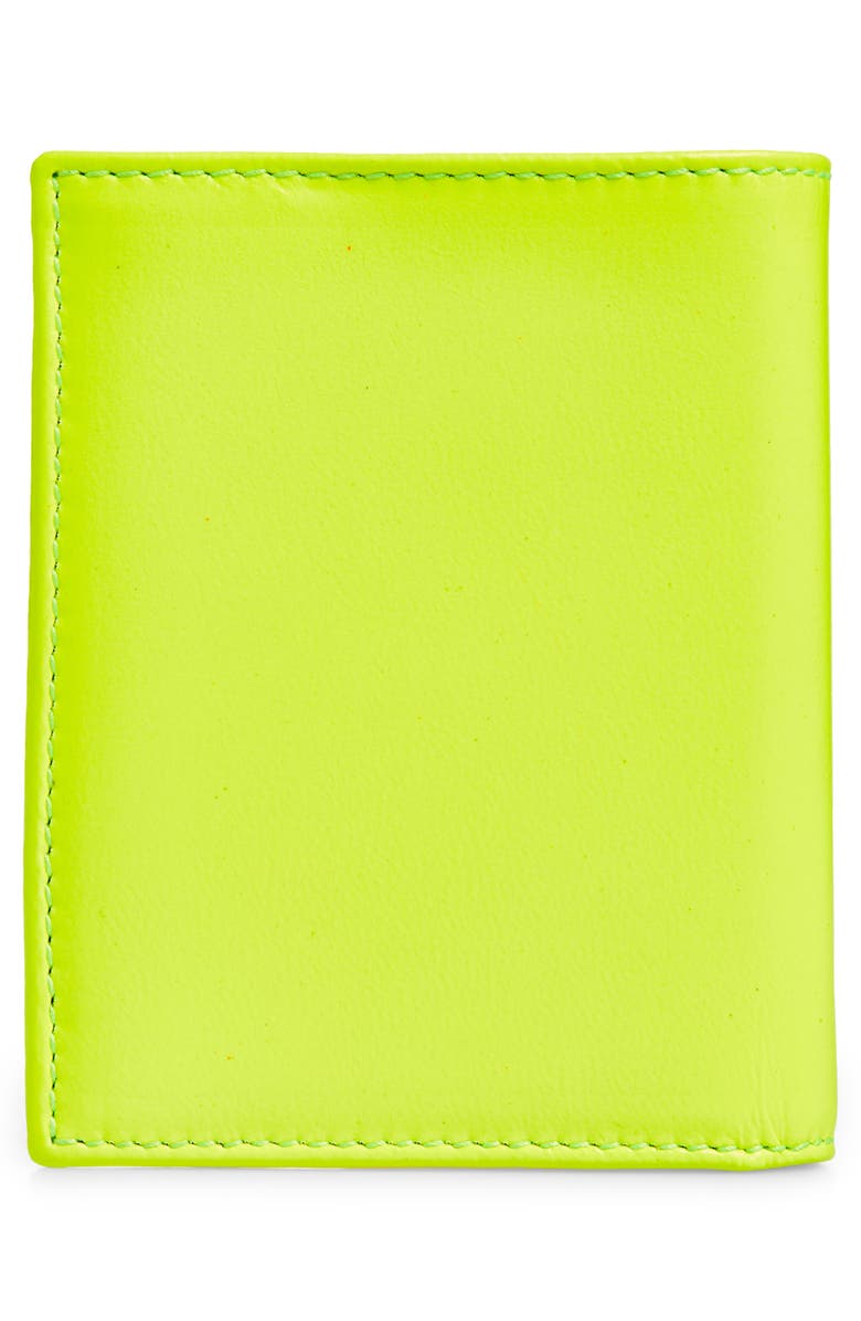 Comme des Garçons Wallets Super Fluorescent Leather Bifold Wallet, Alternate, color, Yellow/ Light Orange