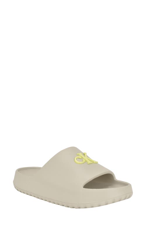 Calvin Klein Women's Nanzey Logo Pool Slide Sandals In Light Natural