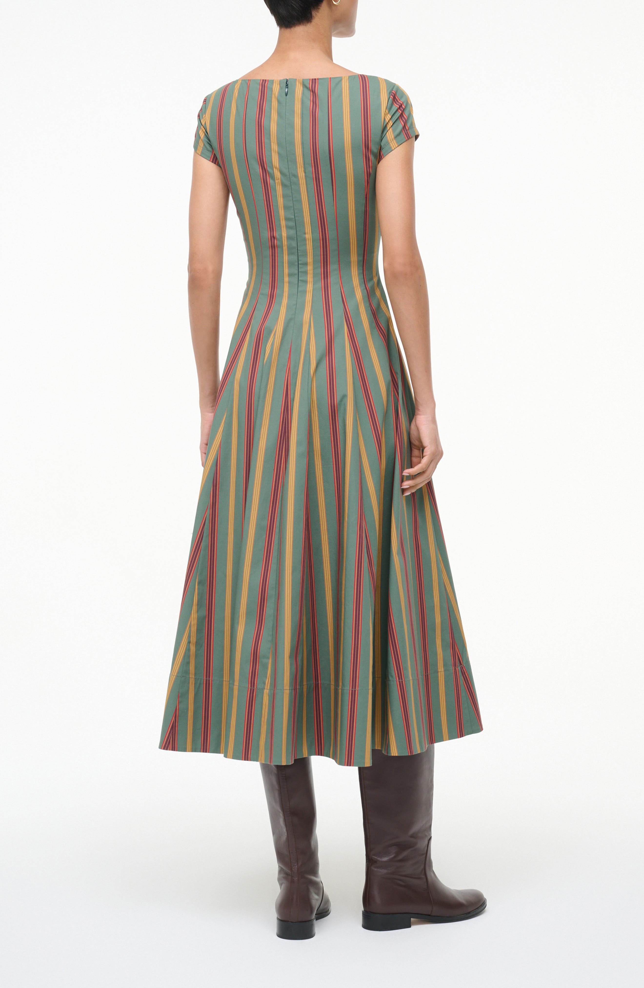Wells Stripe Stretch Cotton Midi Dress - image 2