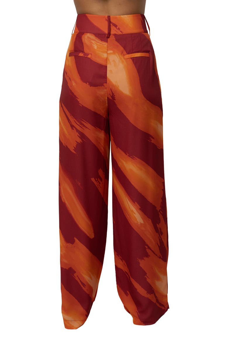 Soft Pleated Trouser, Alternate, color, Crimson Dusk