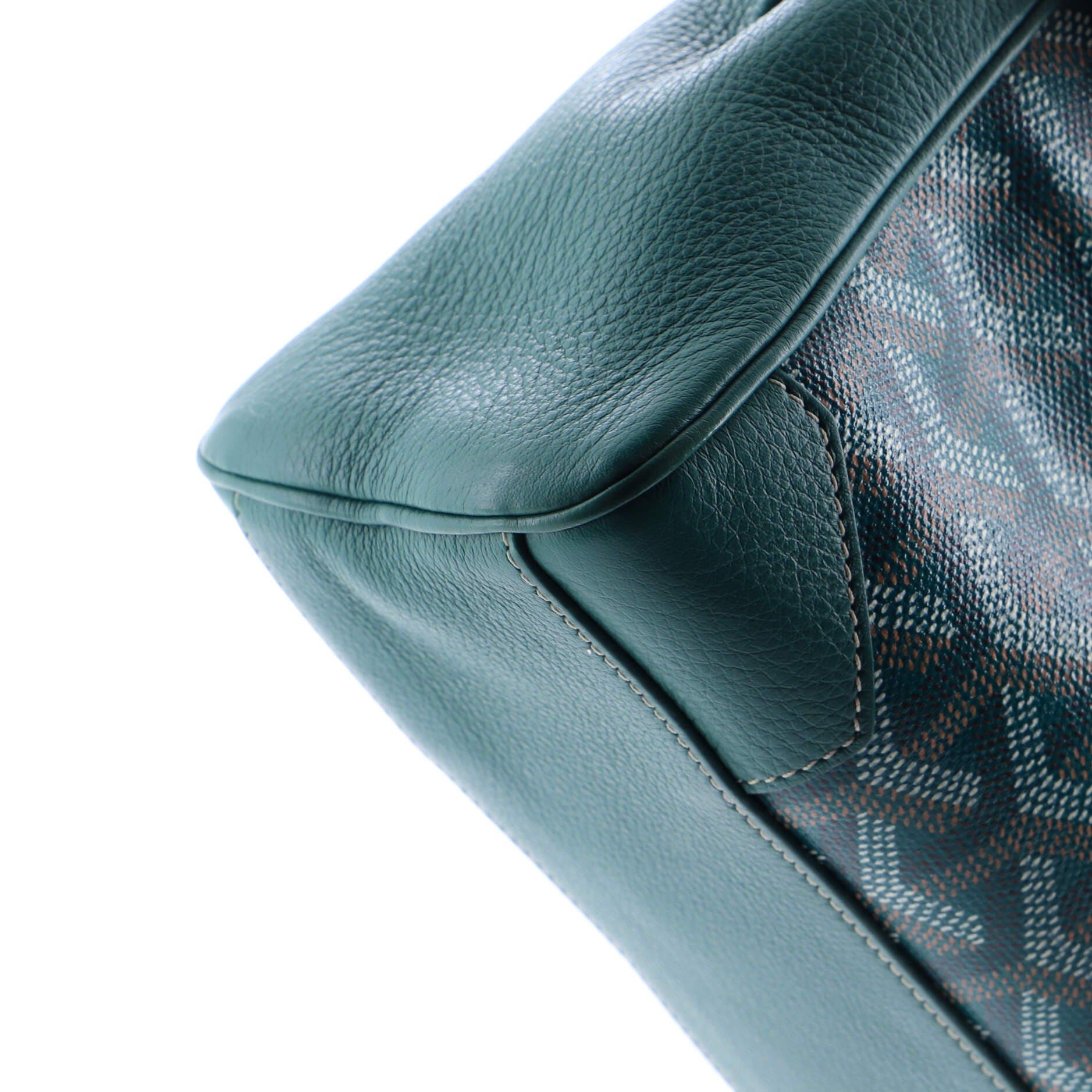 Pre-Owned Goyard Saigon Top Handle Bag Coated Canvas with Leather Mini, Alternate, color, Green