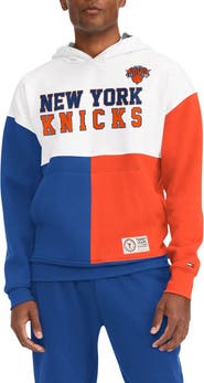 TOMMY JEANS Men's Tommy Jeans White/Royal New York Knicks Andrew Split Pullover Hoodie