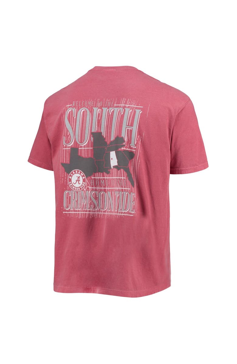IMAGE ONE Men's Crimson Alabama Crimson Tide Comfort Colors Welcome to the South T-Shirt, Alternate, color, 
