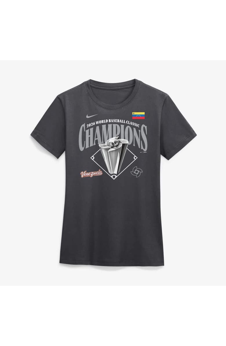 Nike Women's Nike  Anthracite Venezuela Baseball 2026 World Baseball Classic Champions Locker Room T-Shirt, Alternate, color, Anthracite