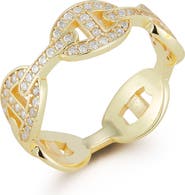 GLAZE JEWELRY Cubic Zirconia Mariner Chain Ring