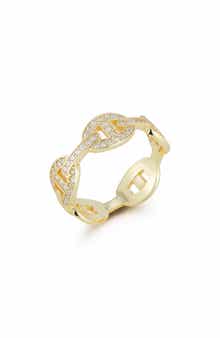 GLAZE JEWELRY Cubic Zirconia Mariner Chain Ring
