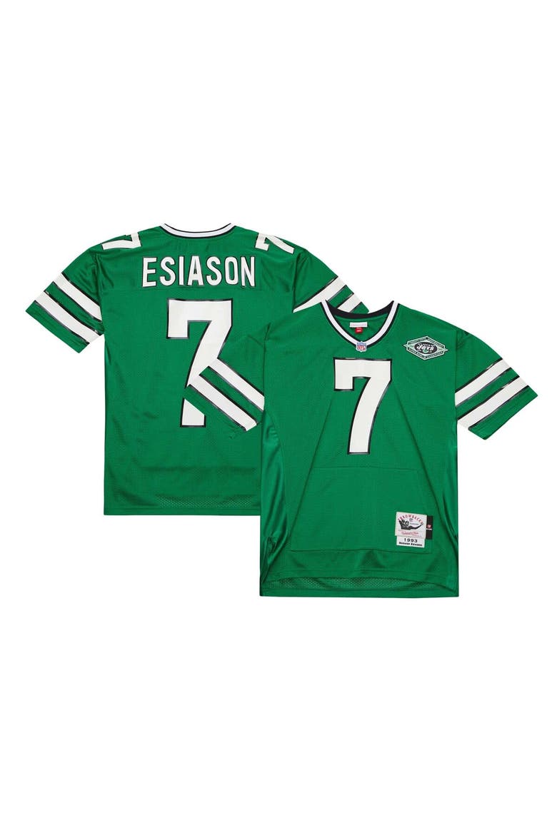 Men's Mitchell & Ness Boomer Esiason Kelly Green New York Jets 1993 Authentic Retired Player Pocket Jersey, Alternate, color, Green