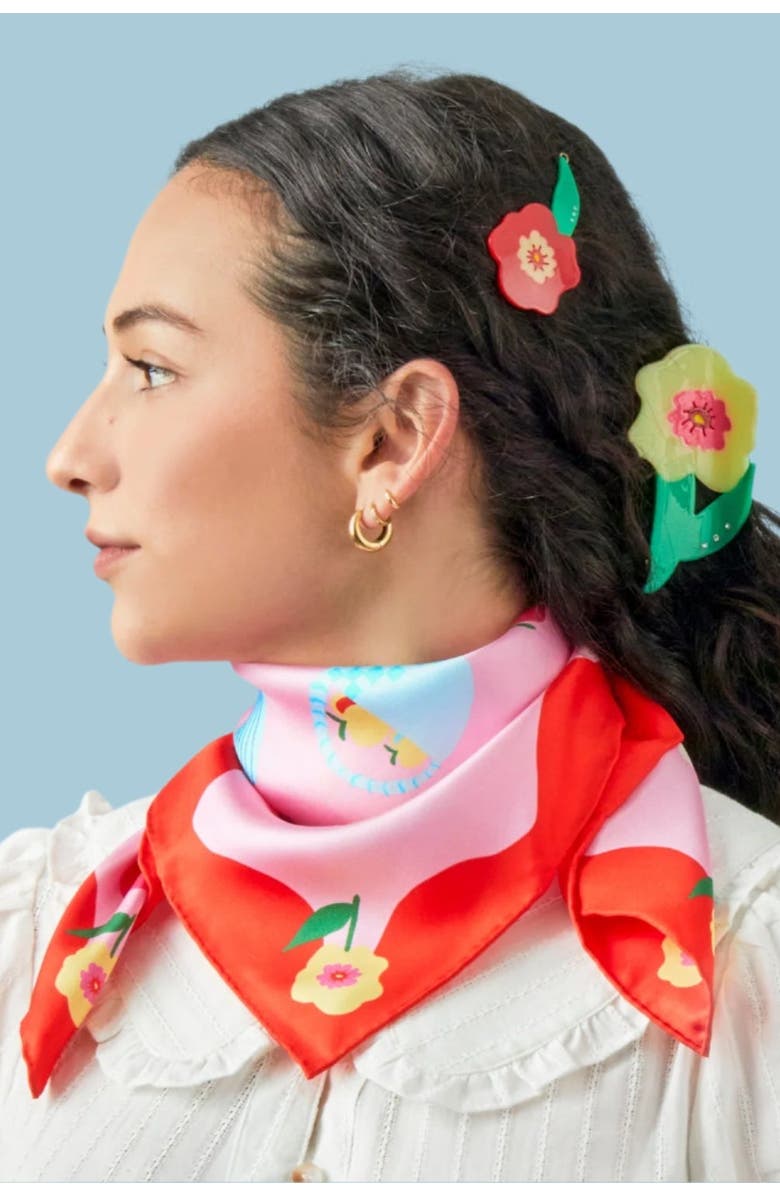 Centinelle Neon Yellow Flower Hair Claw, Alternate, color, Yellow
